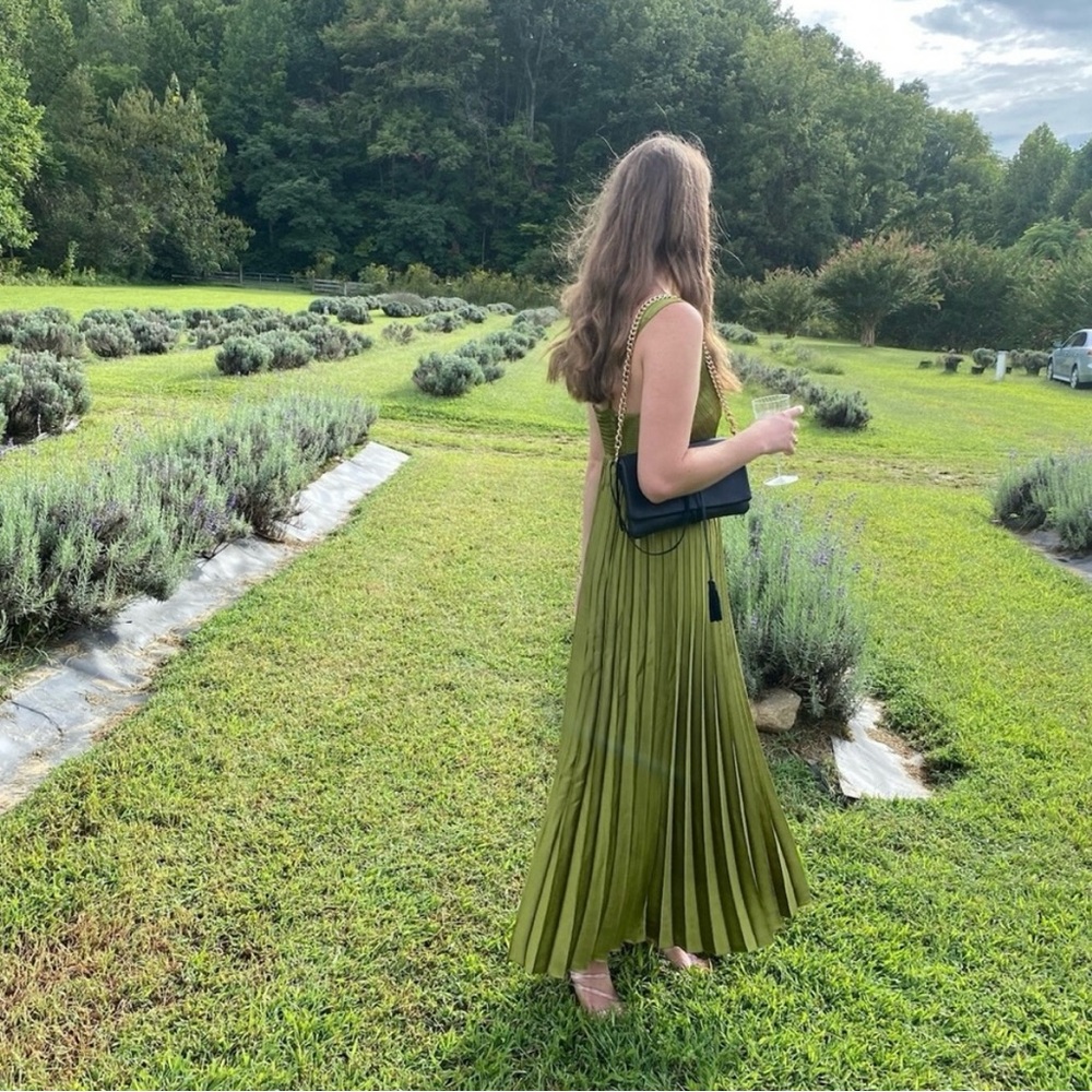 Giselle Pleated Cutout Maxi Dress